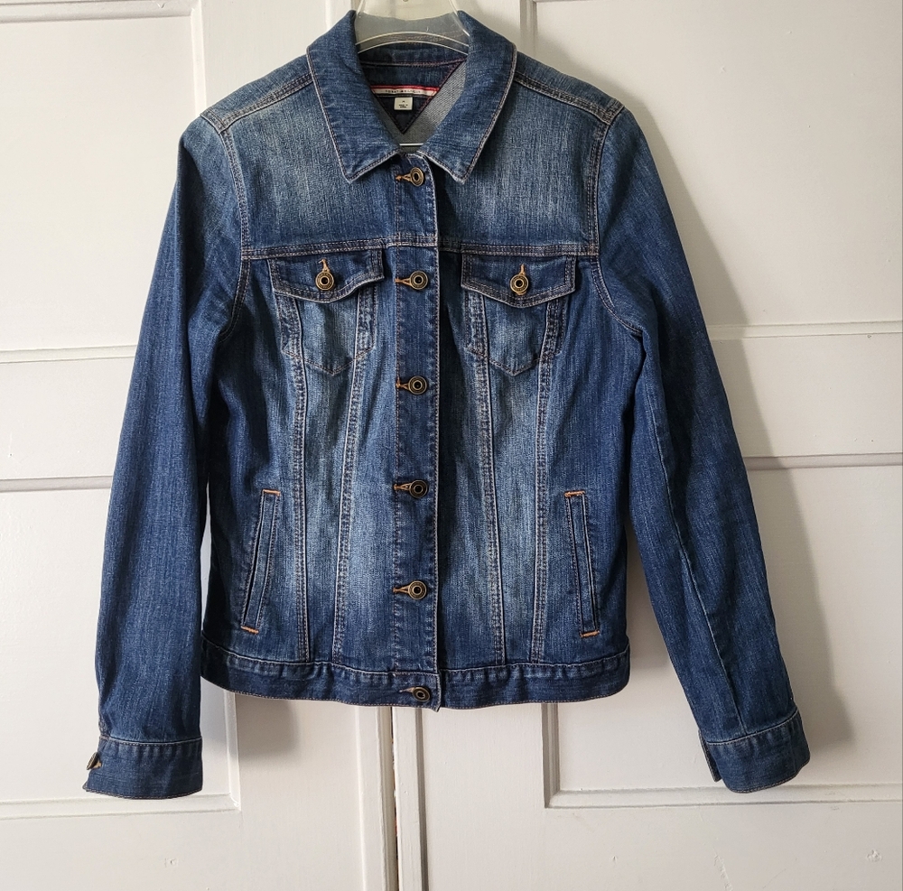 Tommy Hilfiger Medium Dark Wash Denim Jacket Women's M
